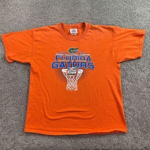 Florida Gators Shirt Mens XL Orange 2007 Back To Back Champions THRASHED FLAW